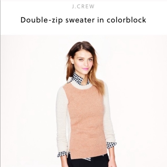0324 J. Crew sweater color block style sz xxs - Picture 1 of 10